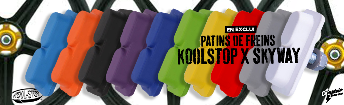 Les patins de freins Koolstop compatibles roues Skyway composite sont disponibles!